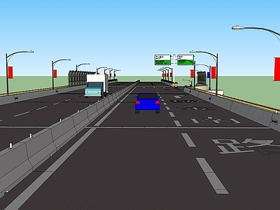 现代道路 立交桥 高架桥