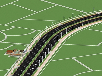 现代道路 绿地