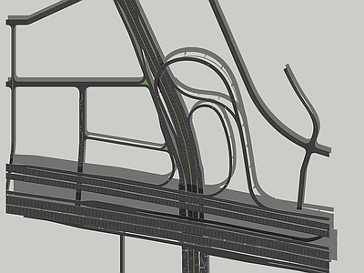现代道路 交叉口 立交桥 路网