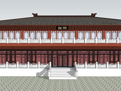 中式风格建筑 寺庙 单坡顶 人字顶 阳光房