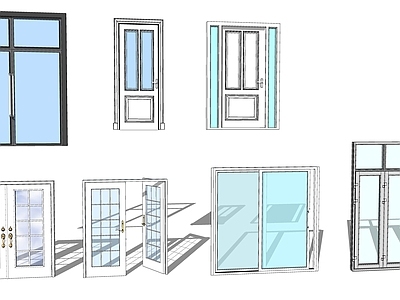 现代风格玻璃门