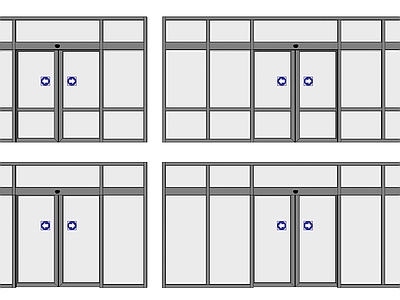 现代门 自动感应门 玻璃门 电动门