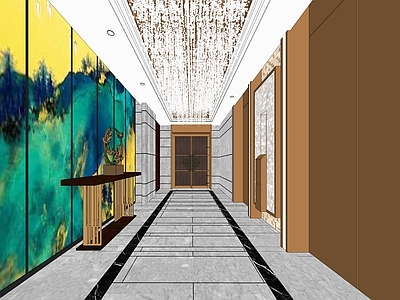 现代酒店空间 走廊