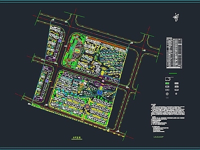 小区建筑规划 施工图 规划设计