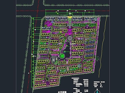 小区建筑规划图 施工图 规划设计