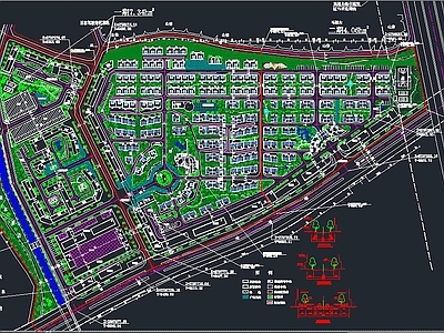 小区规划 施工图 规划设计