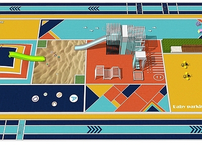 现代儿童游乐区