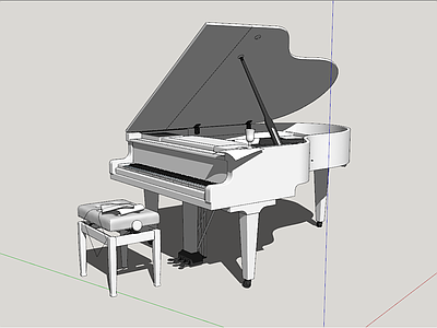 现代乐器 白色钢琴