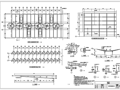 现代单排双排停车场 停车 施工图 户外