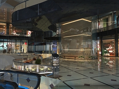 现代商场 商场过道