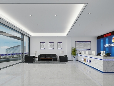 现代派出所 警察局 审讯室