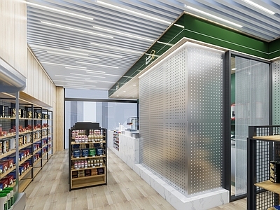 现代超市 便利店 生活用品区