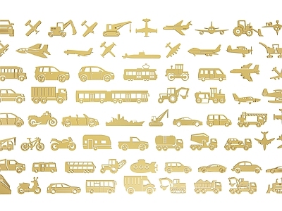 现代车类剪影 汽车 车 立体