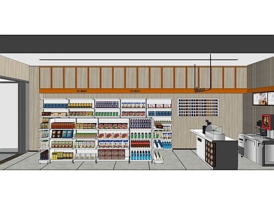现代风格超市 便利店 生活用品区