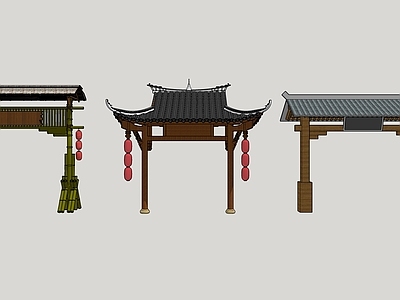中式古建大门