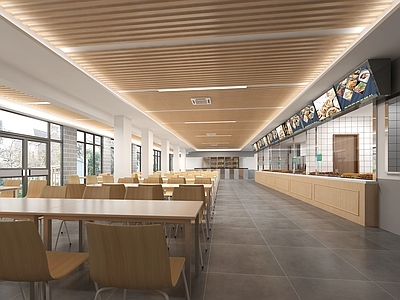 现代食堂 公共餐椅 餐盘