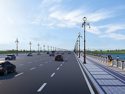 现代公路 大桥 路面