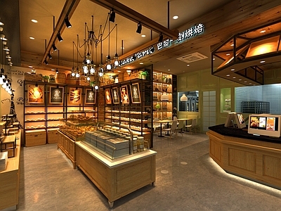 烘培店 施工图 效果图