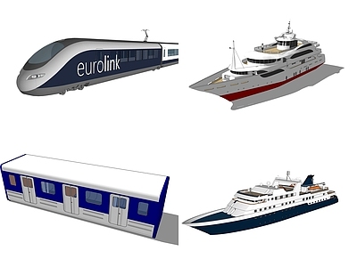现代舰船 高铁 轮 游艇 地铁车厢
