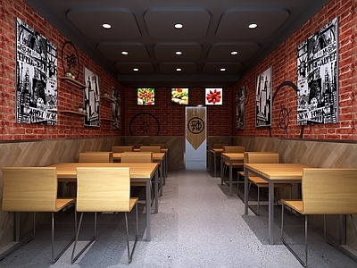 工业风餐厅 餐饮 烧烤店