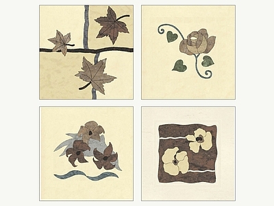 现代地面拼花 瓷砖拼花