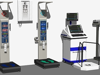 现代医疗器材 体重秤 测量仪 视力表