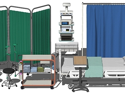 现代医院病床 医用 医疗器械 输液架 吊瓶架 手推车 拐杖