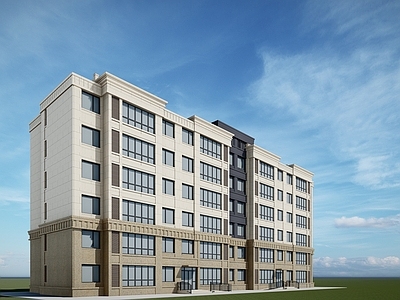 现代多层住宅外观