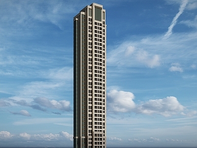 简欧高层住宅外观