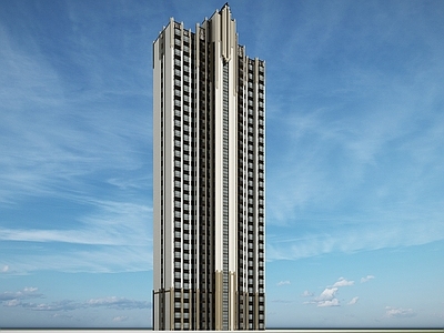 简欧高层住宅外观