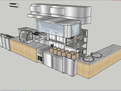 现代快餐店 商业厨房