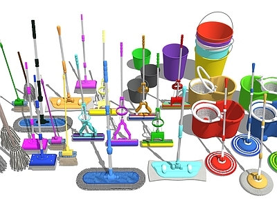 现代卫浴小件组合 海绵拖把 水桶