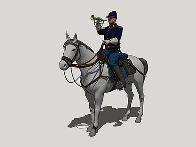 现代骑兵 骑马的人 骑士