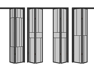 现代工艺玻璃折叠门