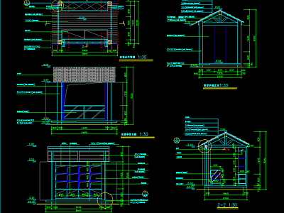 售货亭施工详图 施工图