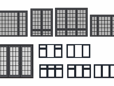 现代门窗组合