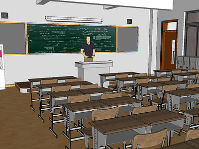 现代学校 教室 走廊