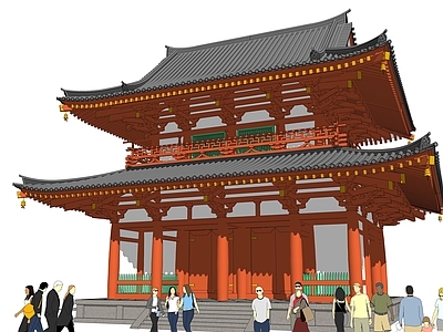 中式古法隆寺 古