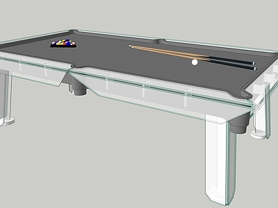 现代透明钢化玻璃台球桌