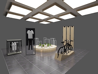 现代展厅道具 展柜 服装展厅 电动工具材料展厅