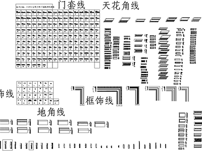 梁志天-石膏线 施工图 各式线条