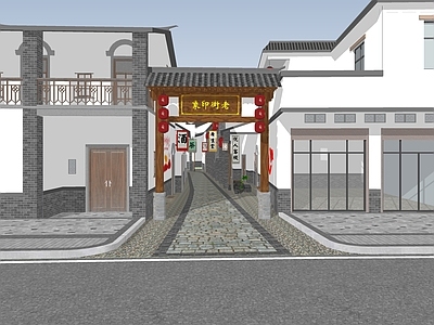 中式古建改造 乡村街道改造