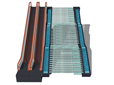 现代风格扶梯台阶 室内 户外 金属