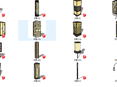 新中式灯具组合