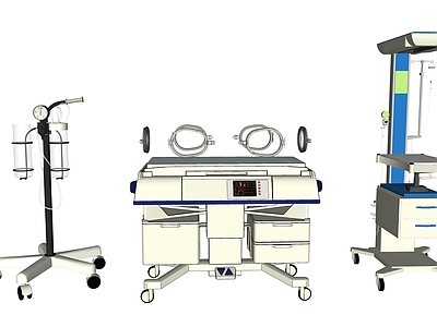 现代医疗器材 医疗设备 输液架 输液瓶 检测仪 心跳仪 化验机