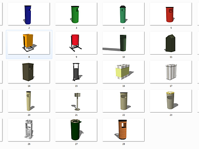 现代其他公用器材 垃圾箱