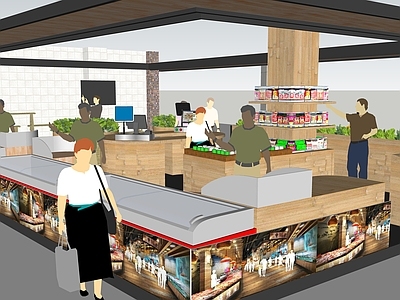 现代超市 果蔬 生鲜店
