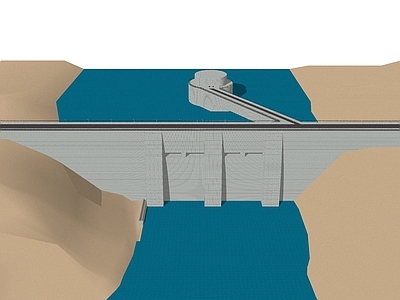 现代水库 发电站 大坝 堤坝 蓄水池