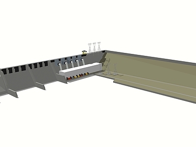 现代水库 发电站 大坝 堤坝
