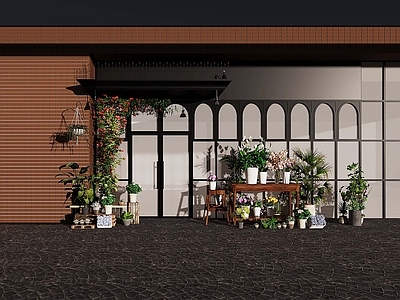 工业风花店门头 专卖店